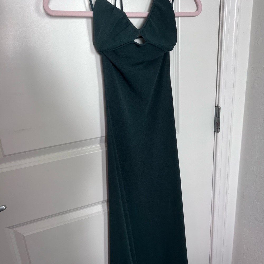Green Zara midi/maxi dress